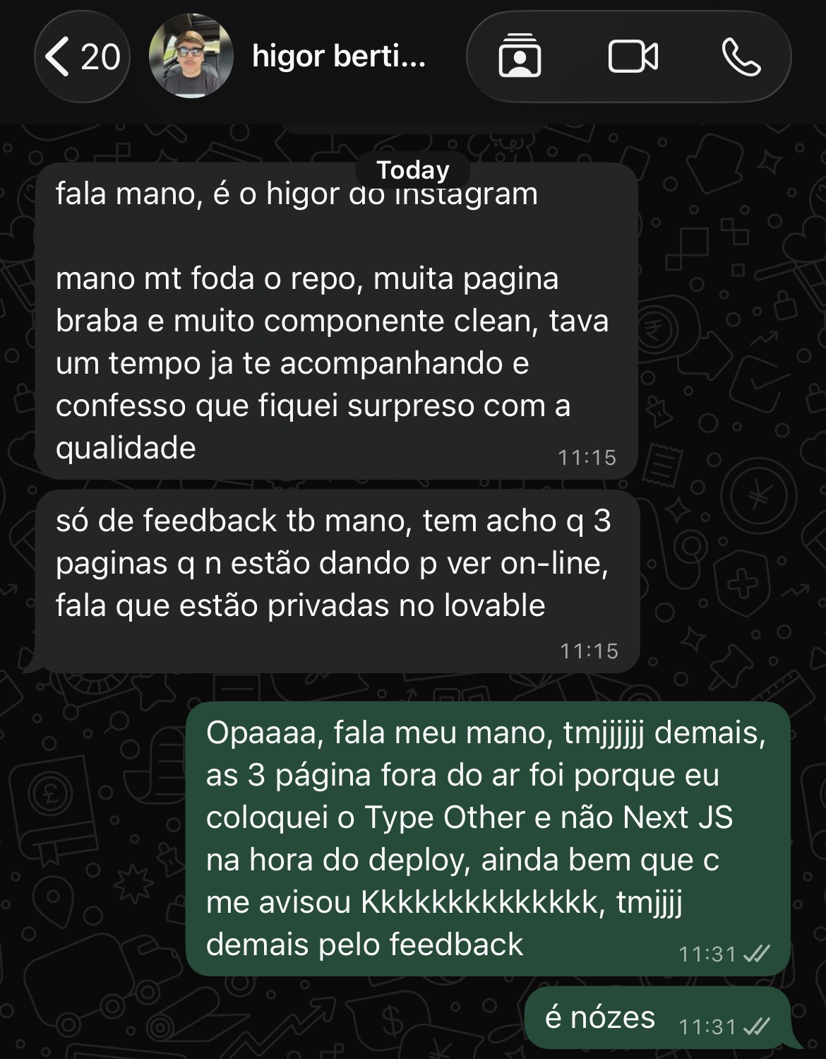 Depoimento Higor Berti